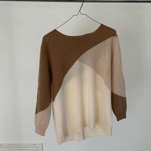 J. Crew Women's Sweater in Brown and Cream